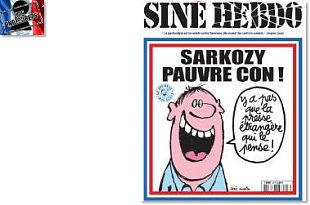 EXCLU: "Siné Hebdo" insulte Nicolas Sarkozy en une